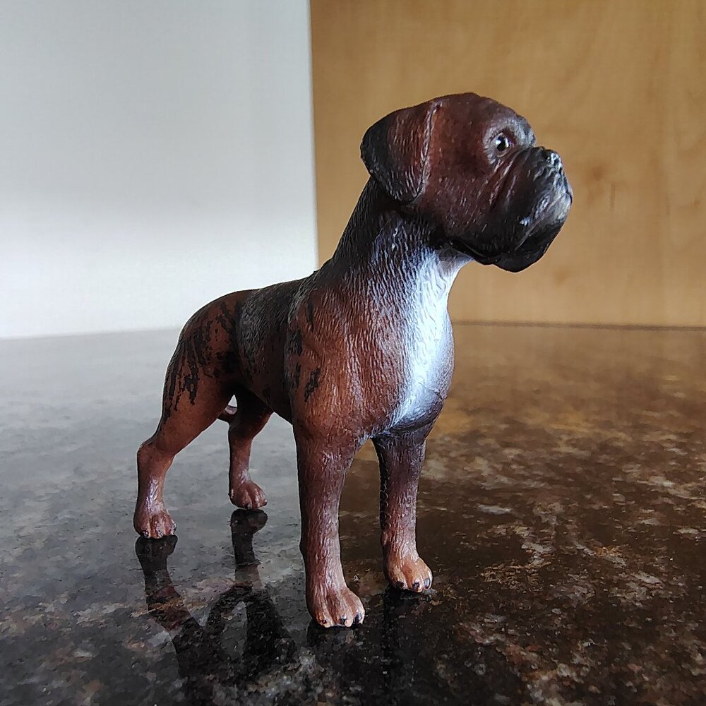 Rare Retired Schleich Male Boxer Dog Figurine 2012 Farm World